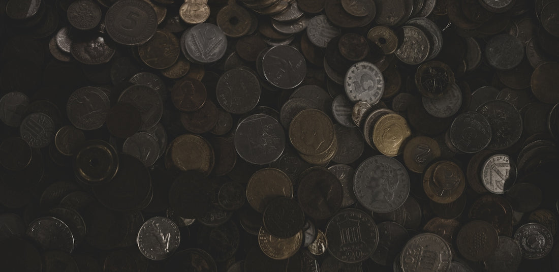 assorted-color-shape-and-denomination coin lot