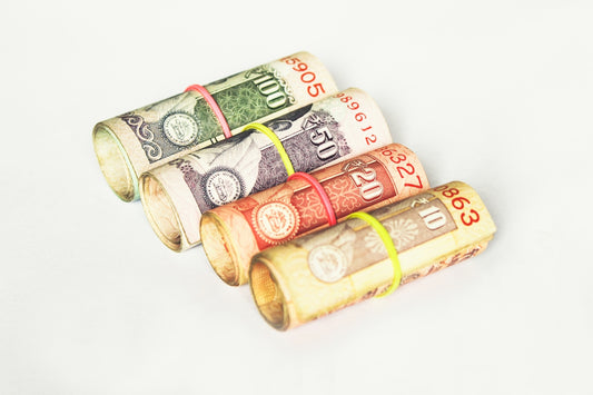 assorted-denomination Indian rupee banknote lot