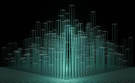 an abstract image of a city made up of lines