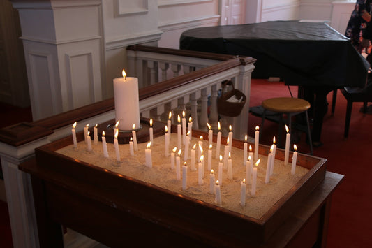 a cake with candles on it