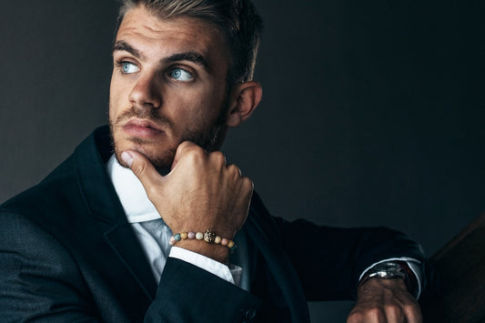 a man with his hand on his chin