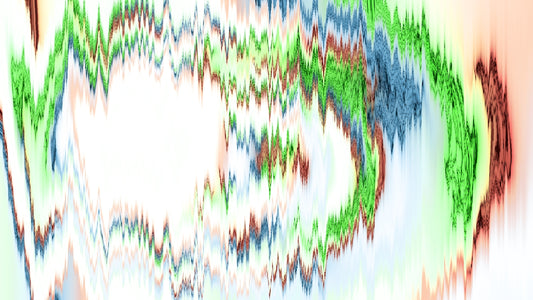 An abstract image of a green and blue circle