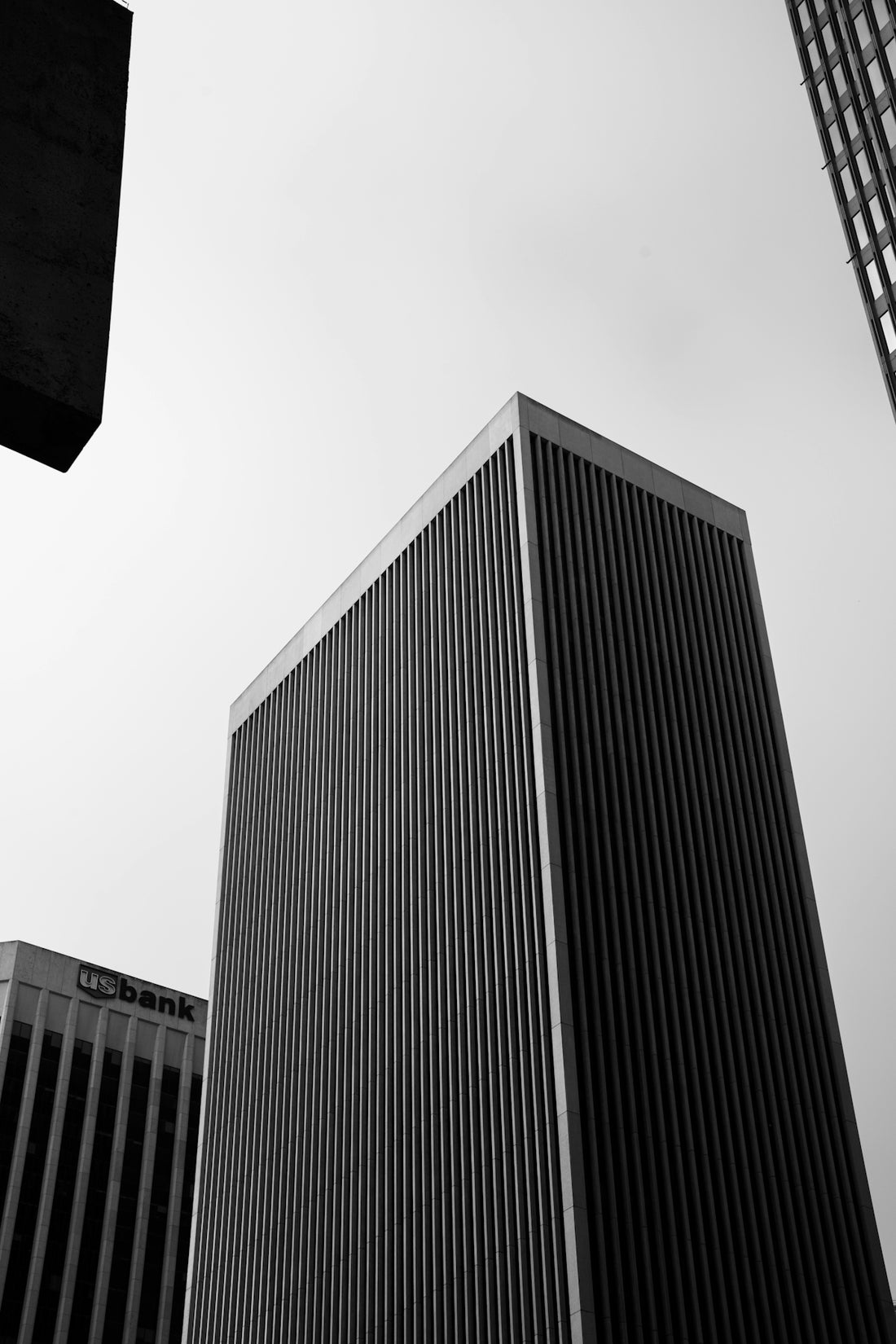 Modern skyscrapers against a clear sky