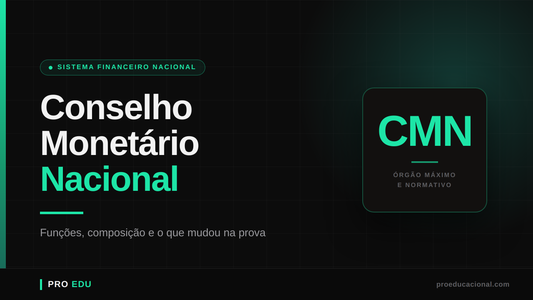 Conselho Monetário Nacional: funções, composição e provas