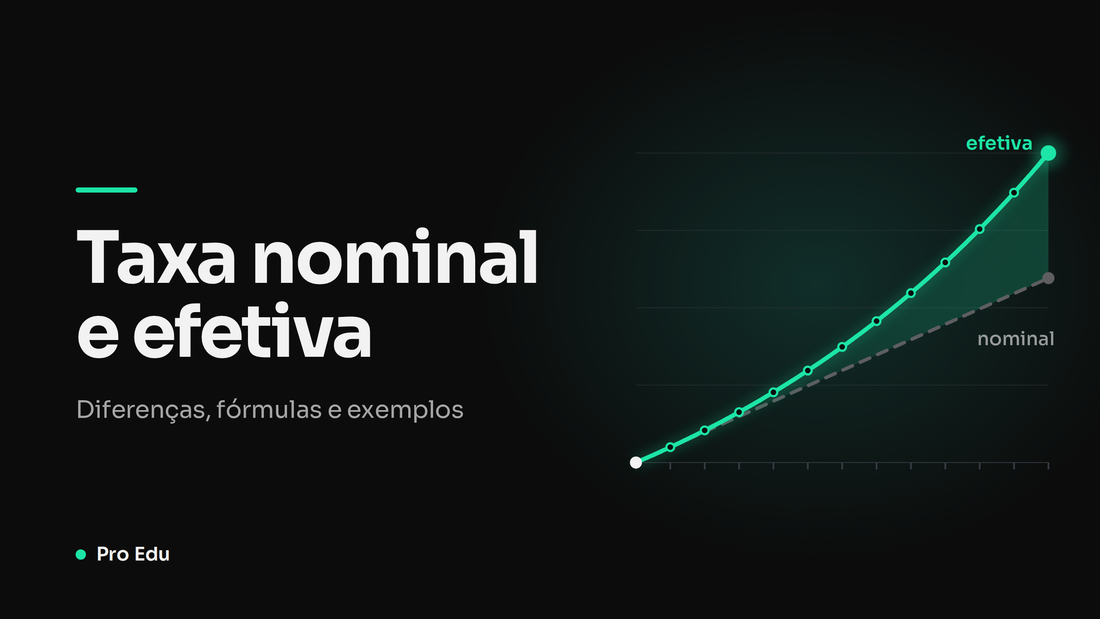 Taxa nominal e efetiva: diferenças, fórmulas e exemplos